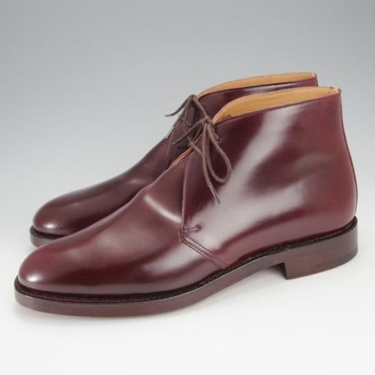 未使用★クロケット&ジョーンズ 7E【定価￥165,000-★コードバン仕様/CHERTSEY 3】224ラスト/チャッカブーツ/赤茶/Crockett&Jones★j406