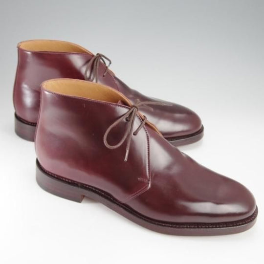 未使用★クロケット&ジョーンズ 7E【定価￥165,000-★コードバン仕様/CHERTSEY 3】224ラスト/チャッカブーツ/赤茶/Crockett&Jones★j406