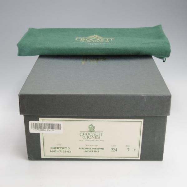 未使用★クロケット&ジョーンズ 7E【定価￥165,000-★コードバン仕様/CHERTSEY 3】224ラスト/チャッカブーツ/赤茶/Crockett&Jones★j406