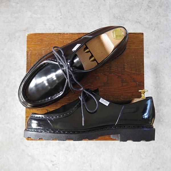 極美品★パラブーツ SIZE 40【現行定価￥79,200-★GLOSS仕様のミカエル/Etudes別注】MICHAEL/チロリアンシューズ/黒/Paraboot★j407