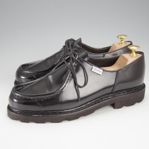 極美品★パラブーツ SIZE 40【現行定価￥79,200-★GLOSS仕様のミカエル/Etudes別注】MICHAEL/チロリアンシューズ/黒/Paraboot★j407