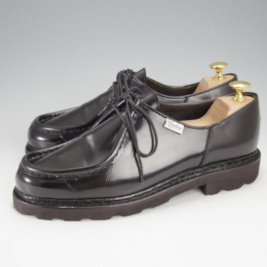極美品★パラブーツ SIZE 40【現行定価￥79,200-★GLOSS仕様のミカエル/Etudes別注】MICHAEL/チロリアンシューズ/黒/Paraboot★j407