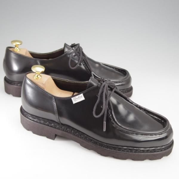 極美品★パラブーツ SIZE 40【現行定価￥79,200-★GLOSS仕様のミカエル/Etudes別注】MICHAEL/チロリアンシューズ/黒/Paraboot★j407