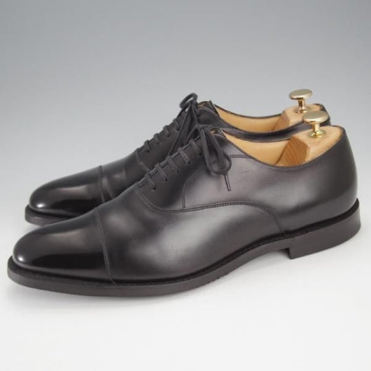 ほぼ試着程度★チャーチ 85F/UK8.5【★ストレートチップ/EDGWARE】138ラスト/カーフ/黒/メンズ/Church's★j410