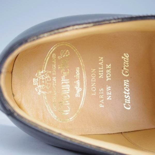 ほぼ試着程度★チャーチ 85F/UK8.5【★ストレートチップ/EDGWARE】138ラスト/カーフ/黒/メンズ/Church's★j410