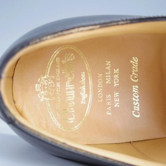 ほぼ試着程度★チャーチ 85F/UK8.5【★ストレートチップ/EDGWARE】138ラスト/カーフ/黒/メンズ/Church's★j410