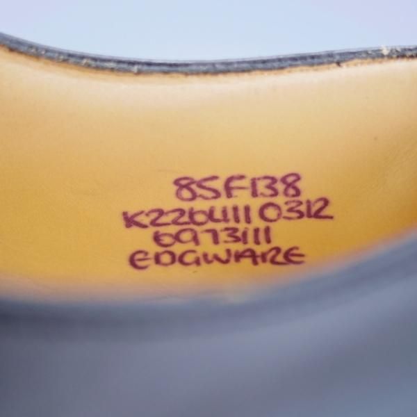 ほぼ試着程度★チャーチ 85F/UK8.5【★ストレートチップ/EDGWARE】138ラスト/カーフ/黒/メンズ/Church's★j410