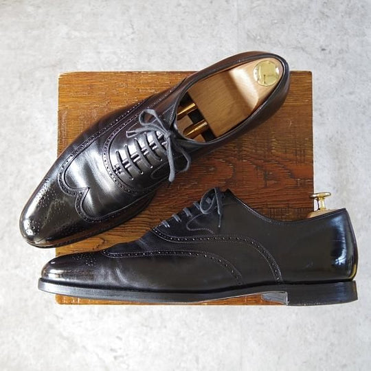 極上★チャーチ 90F/UK9【上級ライン★LAST137コレクション(2013年)/CHATSWORTH/チャッツワース】フルブローグ/カーフ/黒/Church's★j411