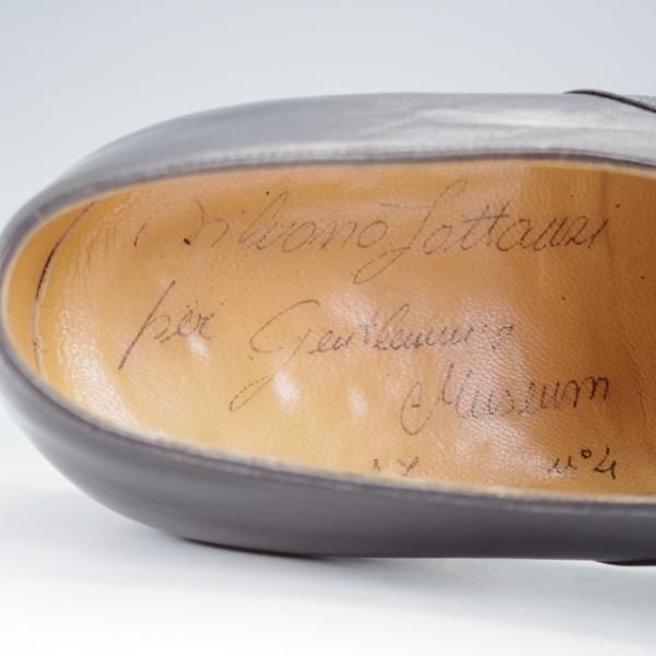 極上★(伊)シルヴァノ・ラッタンジ SIZE 7【貴重★ハンドソーンウェルテッド製法/パンチドキャップトゥ】黒/Silvano Lattanzi★j414