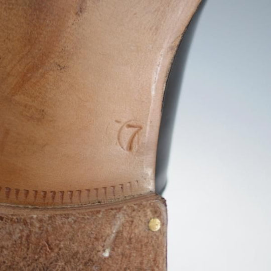 極上★(伊)シルヴァノ・ラッタンジ SIZE 7【貴重★ハンドソーンウェルテッド製法/パンチドキャップトゥ】黒/Silvano Lattanzi★j414