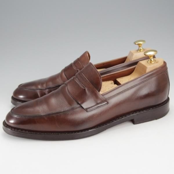 極上★(米)アレンエドモンズ 8D【貴重★ブルックスブラザーズ別注/BROOKS BROTHERS】コインローファー/カーフ/濃茶/ALLEN EDMONDS★j416