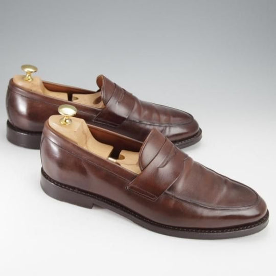 極上★(米)アレンエドモンズ 8D【貴重★ブルックスブラザーズ別注/BROOKS BROTHERS】コインローファー/カーフ/濃茶/ALLEN EDMONDS★j416