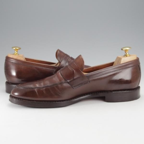 極上★(米)アレンエドモンズ 8D【貴重★ブルックスブラザーズ別注/BROOKS BROTHERS】コインローファー/カーフ/濃茶/ALLEN EDMONDS★j416