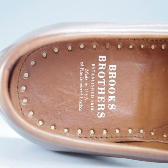 極上★(米)アレンエドモンズ 8D【貴重★ブルックスブラザーズ別注/BROOKS BROTHERS】コインローファー/カーフ/濃茶/ALLEN EDMONDS★j416