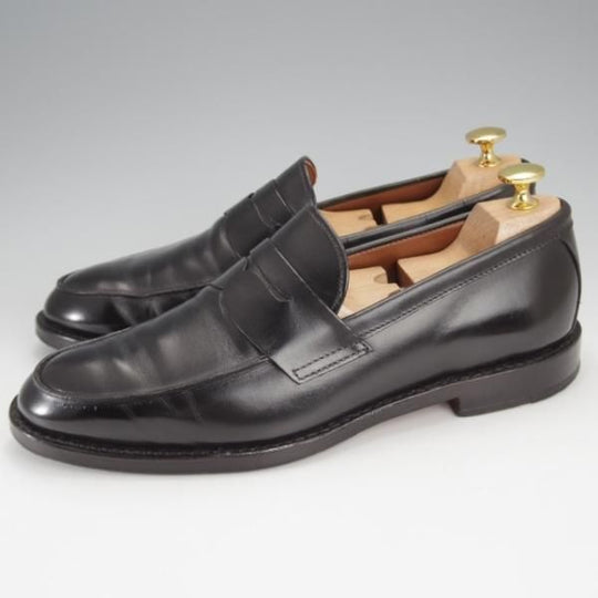 極上★(米)アレンエドモンズ 8D【貴重★ブルックスブラザーズ別注/BROOKS BROTHERS】コインローファー/カーフ/黒/ALLEN EDMONDS★j417
