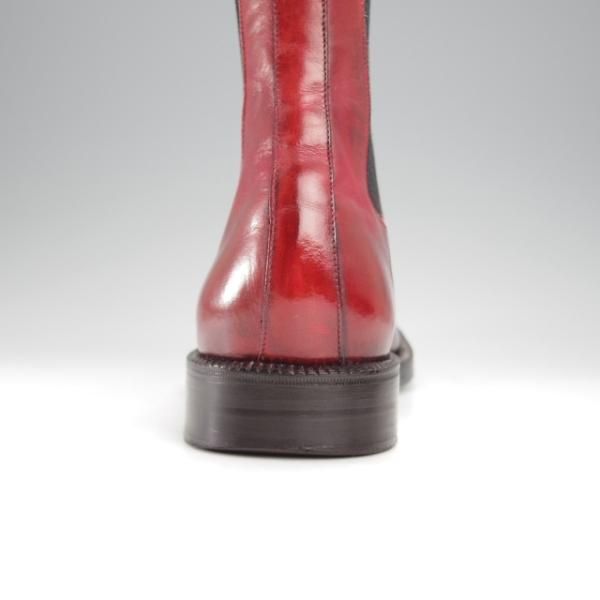 極上★(伊)シルヴァノ・ラッタンジ製 SIZE 7.5【貴重★アリストクラティコ(Fossatiネーム)別注/サイドゴアブーツ】赤茶/カーフ★j418