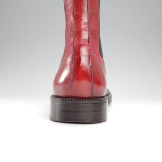 極上★(伊)シルヴァノ・ラッタンジ製 SIZE 7.5【貴重★アリストクラティコ(Fossatiネーム)別注/サイドゴアブーツ】赤茶/カーフ★j418