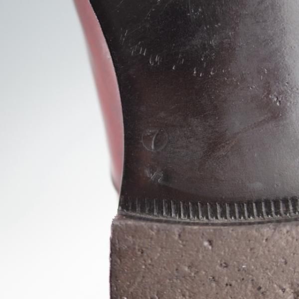 極上★(伊)シルヴァノ・ラッタンジ製 SIZE 7.5【貴重★アリストクラティコ(Fossatiネーム)別注/サイドゴアブーツ】赤茶/カーフ★j418