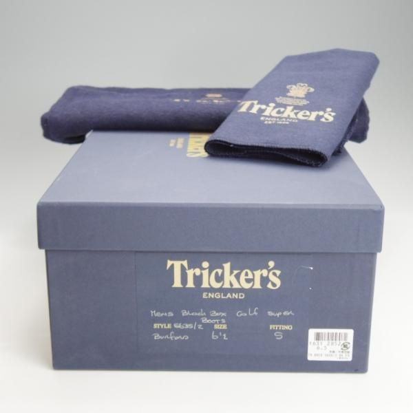 未使用★トリッカーズ SIZE 6.5【定価￥132,000-★BURFORD/スーパーブーツ/SUPER BOOTS】5635/ボックスカーフ/黒/メンズ/Tricker's★j420