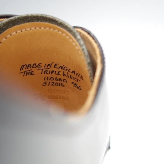 未使用★(英)グレンソン 9.5G【定価￥105,840-★(2016年展開)GRENSON 4/トリプルウェルト/Four】プレーントゥ/黒/THE TRIPLE WELT★j421