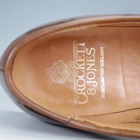 極上★クロケット&ジョーンズ 7.5E【定価￥99,000-★CAVENDISH 3/キャベンディッシュ】タッセルローファー/濃茶/Crockett&Jones★j423