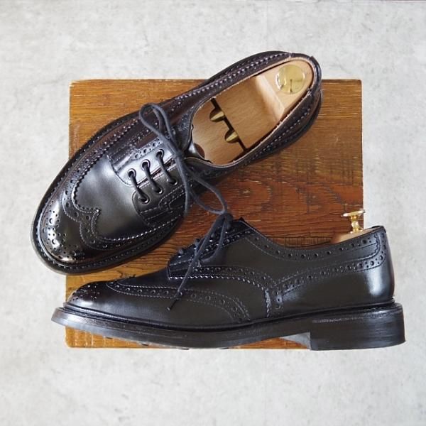 美品★トリッカーズ SIZE 6.5【定価￥121,000-★ダイナイトソール/BOURTON/5633】カントリーシューズ/ボックスカーフ/黒/Tricker's★j424