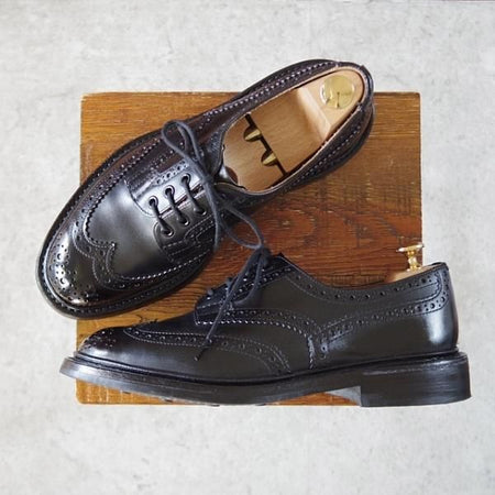 美品★トリッカーズ SIZE 6.5【定価￥121,000-★ダイナイトソール/BOURTON/5633】カントリーシューズ/ボックスカーフ/黒/Tricker's★j424