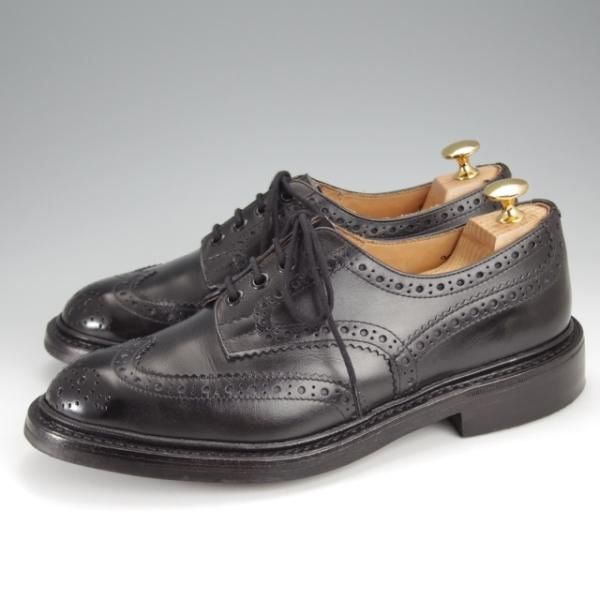 美品★トリッカーズ SIZE 6.5【定価￥121,000-★ダイナイトソール/BOURTON/5633】カントリーシューズ/ボックスカーフ/黒/Tricker's★j424