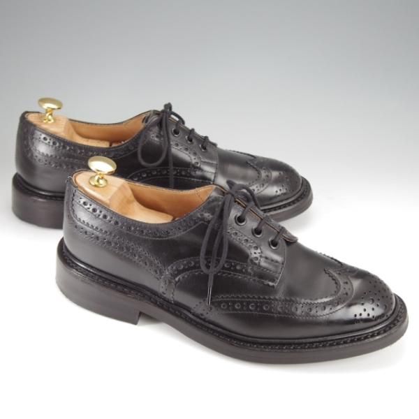 美品★トリッカーズ SIZE 6.5【定価￥121,000-★ダイナイトソール/BOURTON/5633】カントリーシューズ/ボックスカーフ/黒/Tricker's★j424