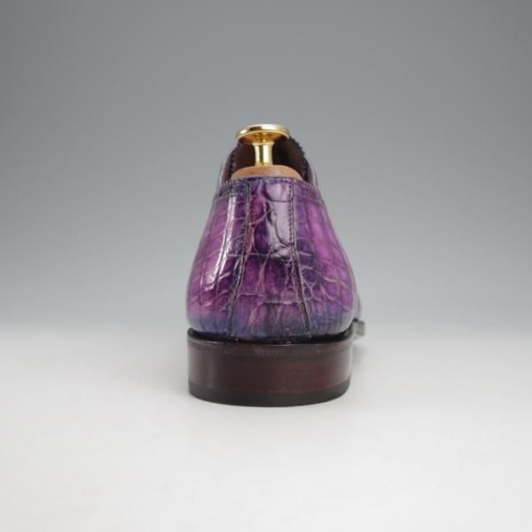 極美品★(スペイン製)CARMINA/カルミナ SIZE 6.5【高額★クロコダイル仕様/クォーターブローグ】80430/センターエラスティック★j427