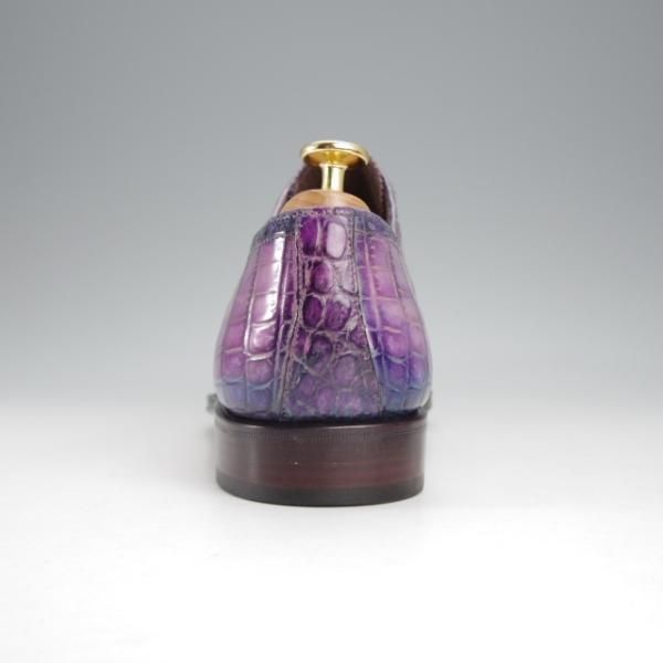 極美品★(スペイン製)CARMINA/カルミナ SIZE 6.5【高額★クロコダイル仕様/クォーターブローグ】80430/センターエラスティック★j427