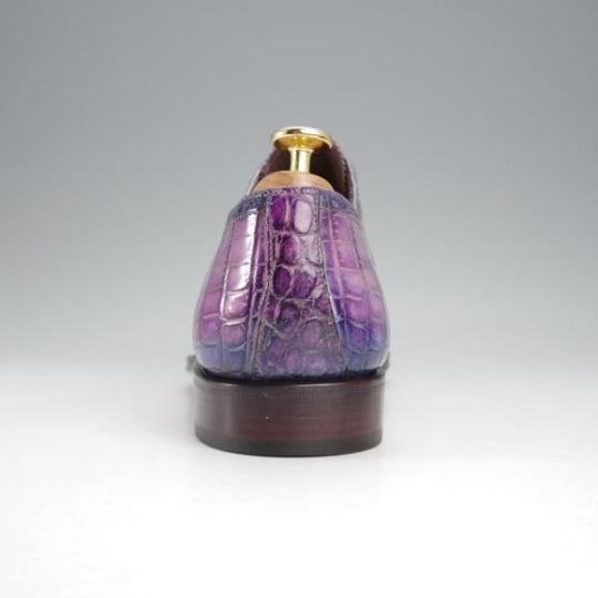 極美品★(スペイン製)CARMINA/カルミナ SIZE 6.5【高額★クロコダイル仕様/クォーターブローグ】80430/センターエラスティック★j427