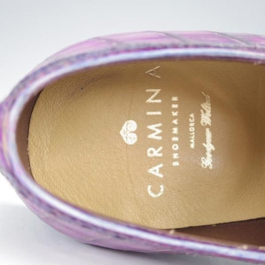 極美品★(スペイン製)CARMINA/カルミナ SIZE 6.5【高額★クロコダイル仕様/クォーターブローグ】80430/センターエラスティック★j427