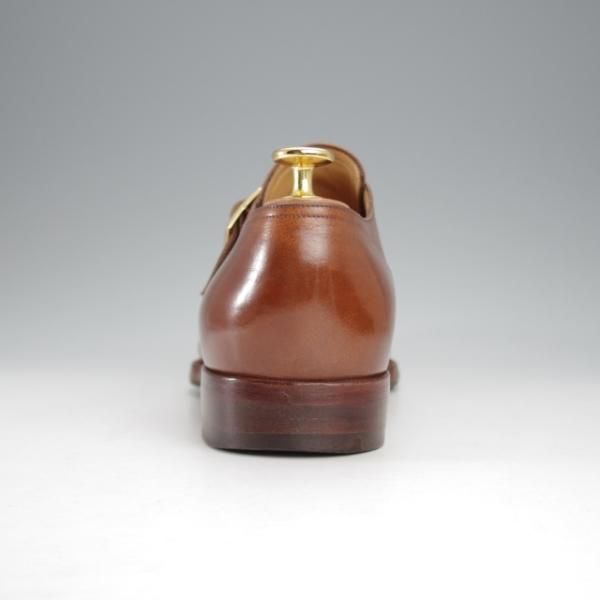 ★(伊)BONORA/ボノーラ SIZE 7.5【貴重★ハンドソーンウェルテッド製法/旧ボノーラ】モンクストラップ/カーフ/茶/メンズ★j428