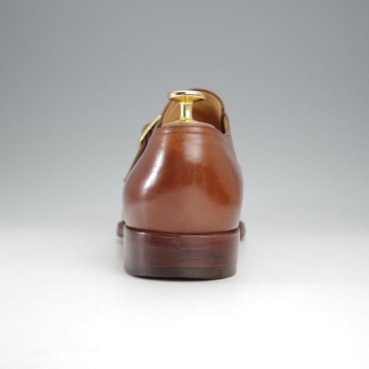 ★(伊)BONORA/ボノーラ SIZE 7.5【貴重★ハンドソーンウェルテッド製法/旧ボノーラ】モンクストラップ/カーフ/茶/メンズ★j428
