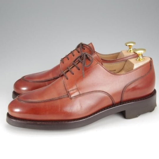 極美品★クロケット&ジョーンズ 6.5E【リッジウェイソール仕様★DURHAM/325ラスト】Uチップ/カーフ/茶/メンズ/Crockett&Jones★j429