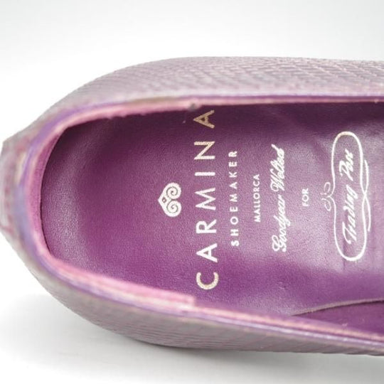 極美品★(スペイン製)CARMINA/カルミナ SIZE 6.5【高額★リザード革/トレーディングポスト別注】UETAMラスト/タッセルローファー★j430