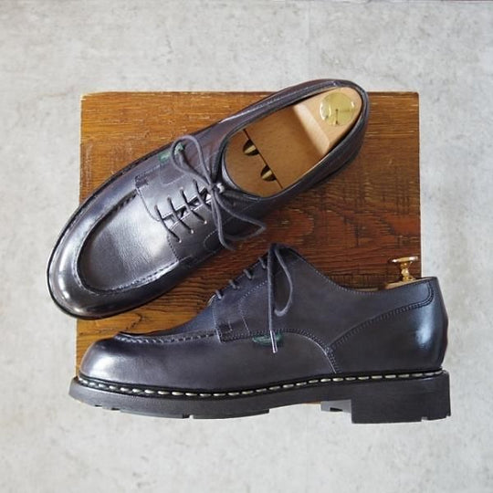 極美品★パラブーツ SIZE 6【定価￥79,200-★シャンボード/CHAMBORD】リスレザー/TEXソール/Uチップ/NUIT/紺/メンズ/Paraboot★j433