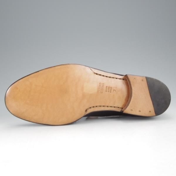 未使用★(伊)タニノクリスチー SIZE 7【デッドストック品★タッセルローファー/122927】カーフ/黒/メンズ/TANINO CRISCI★j434