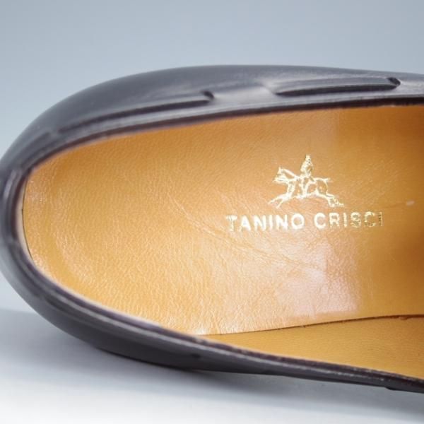 未使用★(伊)タニノクリスチー SIZE 7【デッドストック品★タッセルローファー/122927】カーフ/黒/メンズ/TANINO CRISCI★j434