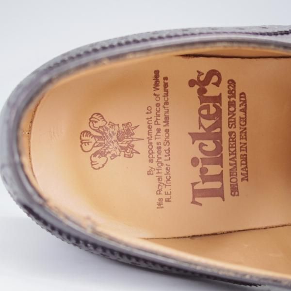 未使用★トリッカーズ SIZE 7.5【現行定価10万円以上★PICCADILLY/ピカデリー】6138/フルブローグ/ボックスカーフ/黒/Tricker's★j436