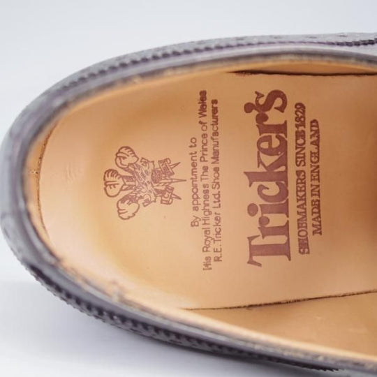 未使用★トリッカーズ SIZE 7.5【現行定価10万円以上★PICCADILLY/ピカデリー】6138/フルブローグ/ボックスカーフ/黒/Tricker's★j436