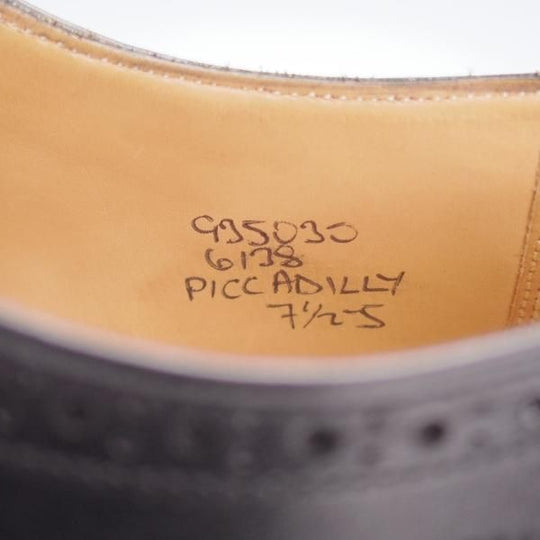 未使用★トリッカーズ SIZE 7.5【現行定価10万円以上★PICCADILLY/ピカデリー】6138/フルブローグ/ボックスカーフ/黒/Tricker's★j436