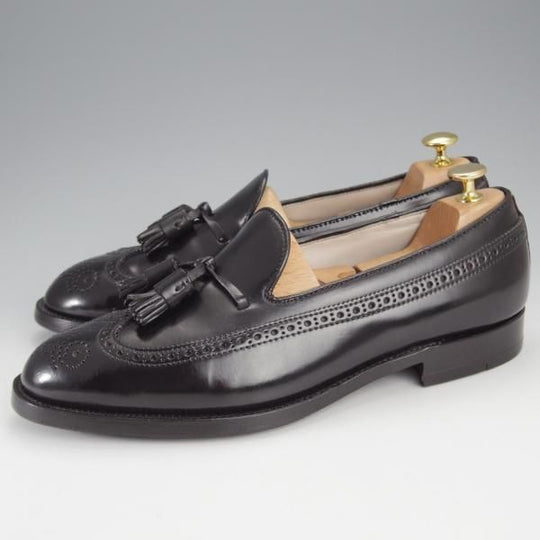 極美品★オールデン 9.5D【現行定価17万円程度★コードバン仕様/ユナイテッドアローズ別注】3906/タッセルローファー/黒/ALDEN★j437