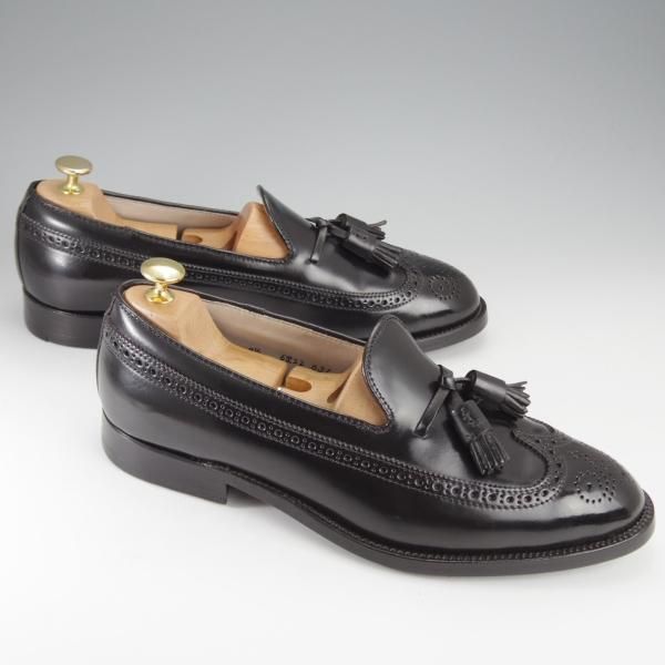 極美品★オールデン 9.5D【現行定価17万円程度★コードバン仕様/ユナイテッドアローズ別注】3906/タッセルローファー/黒/ALDEN★j437