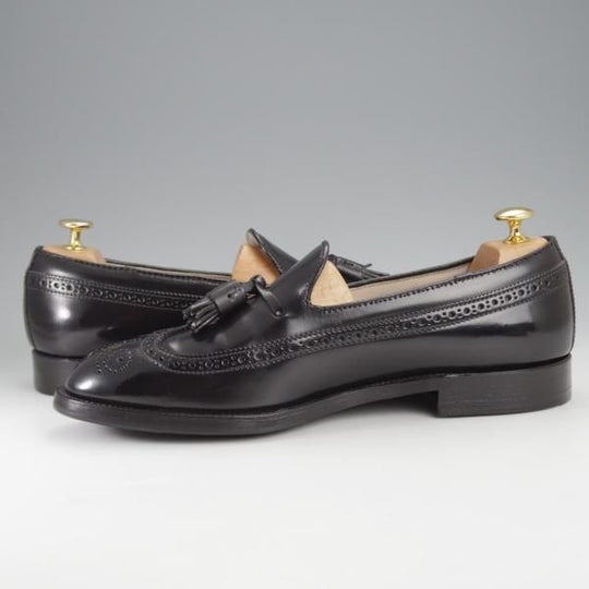 極美品★オールデン 9.5D【現行定価17万円程度★コードバン仕様/ユナイテッドアローズ別注】3906/タッセルローファー/黒/ALDEN★j437