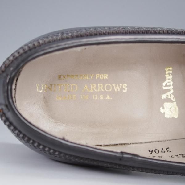 極美品★オールデン 9.5D【現行定価17万円程度★コードバン仕様/ユナイテッドアローズ別注】3906/タッセルローファー/黒/ALDEN★j437