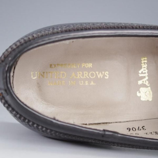 極美品★オールデン 9.5D【現行定価17万円程度★コードバン仕様/ユナイテッドアローズ別注】3906/タッセルローファー/黒/ALDEN★j437