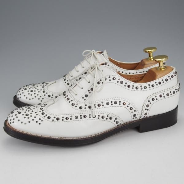極美品★チャーチ(レディース) SIZE 36.5【同系モデル定価￥192,500-★BURWOOD MET 2/スタッズ】バーウッド/白/Church's★j439