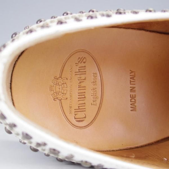 極美品★チャーチ(レディース) SIZE 36.5【同系モデル定価￥192,500-★BURWOOD MET 2/スタッズ】バーウッド/白/Church's★j439
